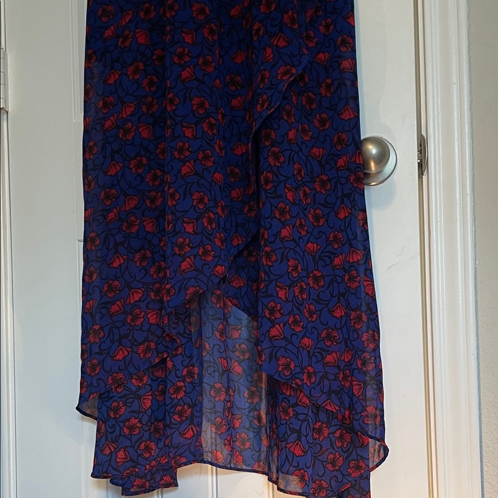 Disney Blue Maxi Dress with Red Floral Print - Picture 9 of 14